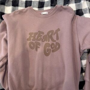 Heart of God Crewneck Sweatshirt - Dusty Mauve